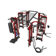 Megatron Multi Tower Training Station - Muscle D Fitness - Monkey Bars - Heavy Bag - Dip Station - Equipment Storage - Pull-Up Station