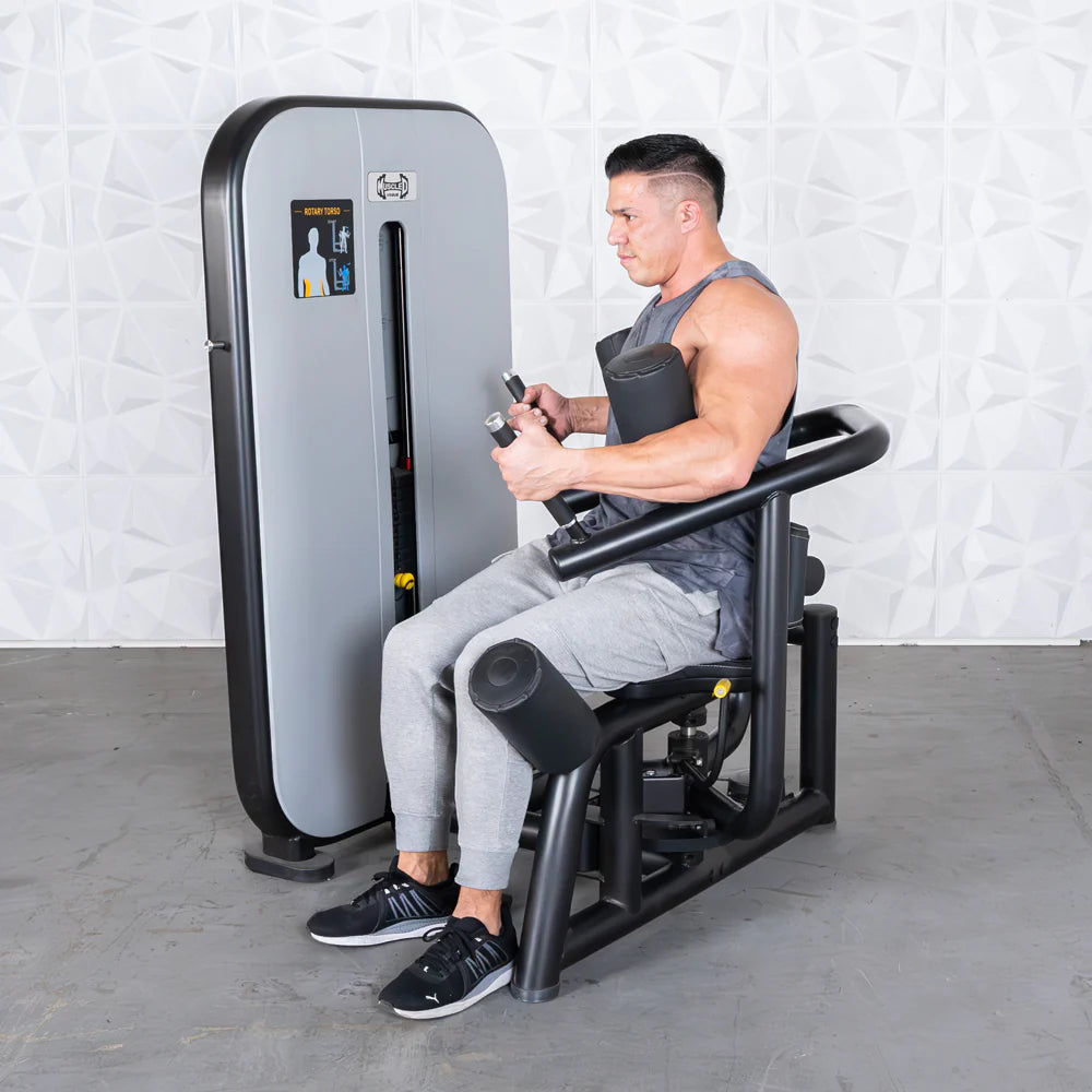 Vogue Selectorized Rotary Torso – Muscle D Fitness, Premium Oblique Trainer