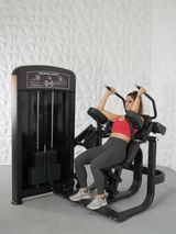 Elite Selectorized Ab Crunch Machine - Muscle D Fitness - Commercial Grade - Adjustable Seat - Pin Selectorized - Abdominal Workout