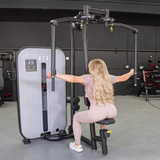 Vogue Pec Deck/Rear Delt - Muscle D Fitness - Adjustable Seat - Pin Selectorized - Chest Back Workout Combo