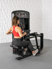 Elite Selectorized Seated Row - Muscle D Fitness - Commercial Adjustable Seated Pin Selectorized Rear Delt Workout