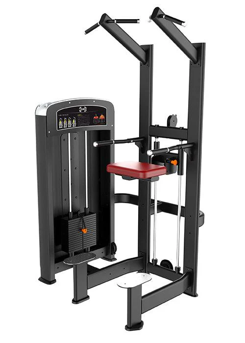 Elite Selectorized Assisted Chin/Dip - Muscle D Fitness - Commercial Grade - Adjustable - Pin Selectorized - Back & Shoulder Combo Machine