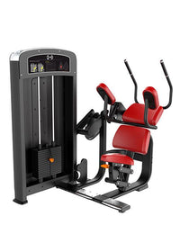 Elite Selectorized Ab Crunch Machine - Muscle D Fitness - Commercial Grade - Adjustable Seat - Pin Selectorized - Abdominal Workout