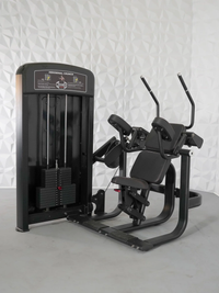 Elite Selectorized Ab Crunch Machine - Muscle D Fitness - Commercial Grade - Adjustable Seat - Pin Selectorized - Abdominal Workout