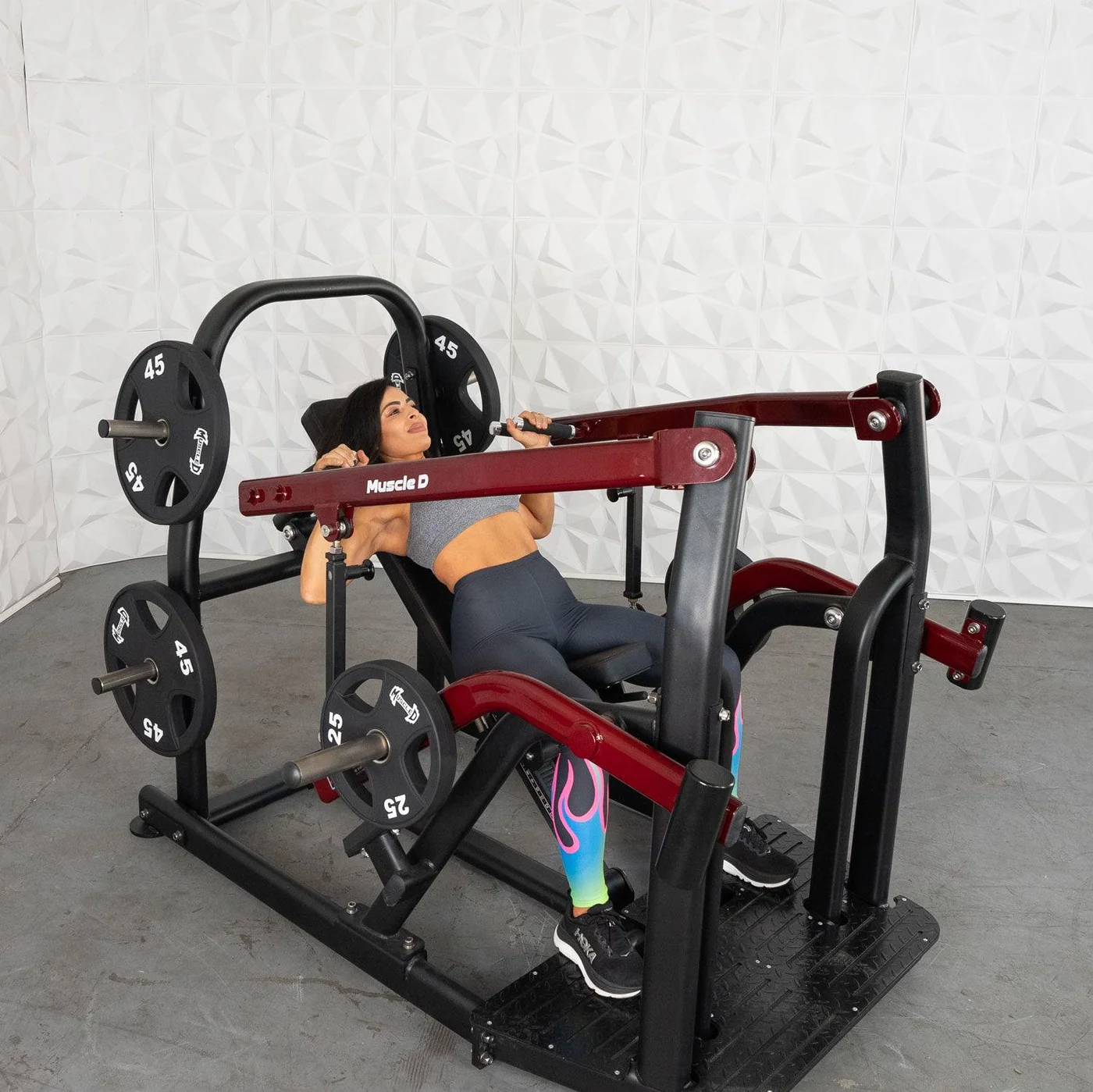 Pro Strength Incline Chest / Shoulder Press - Muscle D Fitness - Adjustable - Plate Loaded - Pec Delt Training