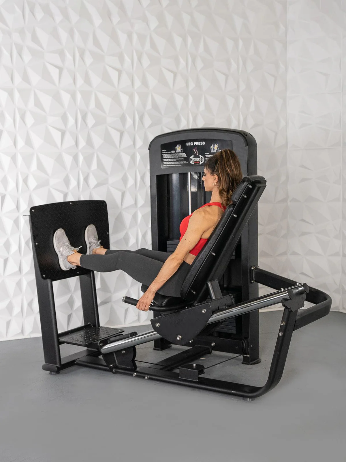 Elite Selectorized Leg Press - Muscle D Fitness - Commercial - Adjustable Seat - Pin Selectorized - Quads Glutes Workout