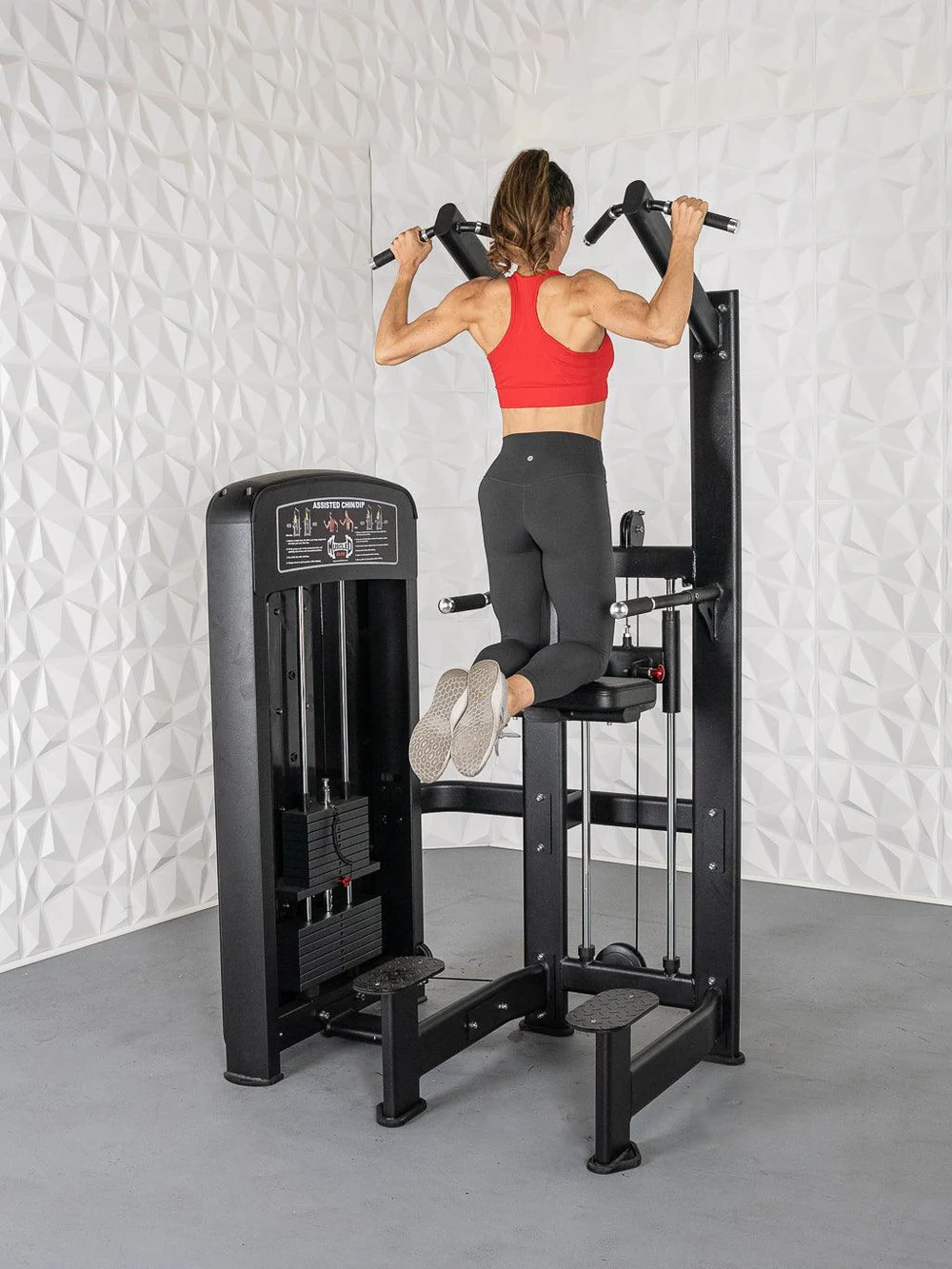 Elite Selectorized Assisted Chin/Dip - Muscle D Fitness - Commercial Grade - Adjustable - Pin Selectorized - Back & Shoulder Combo Machine