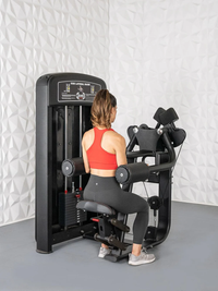Elite Selectorized Side Lateral Raise - Muscle D Fitness - Commercial - Adjustable Seated - Pin Selectorized - Padded Shoulder Workout